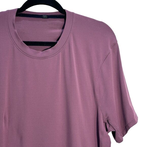 Lululemon Mens Performance Athletic Short Sleeve Shirt Eggplant Size Large - Picture 4 of 9